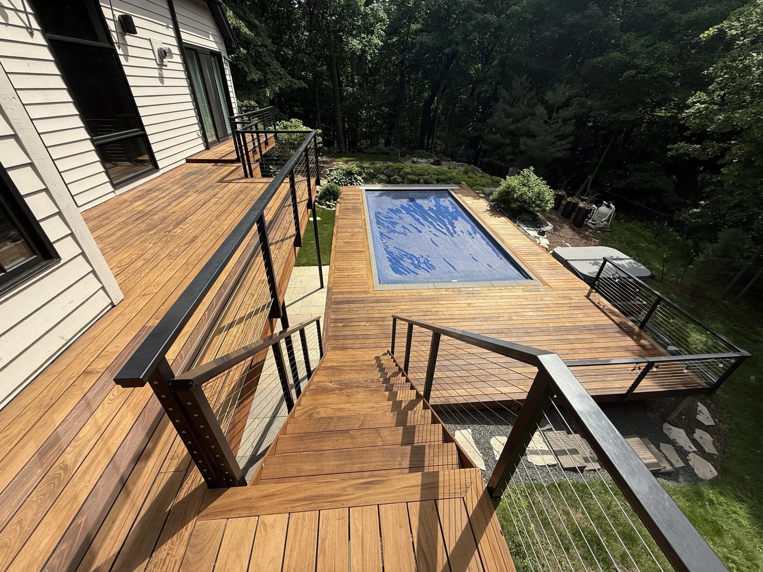 Deck refinishing project in Deephaven